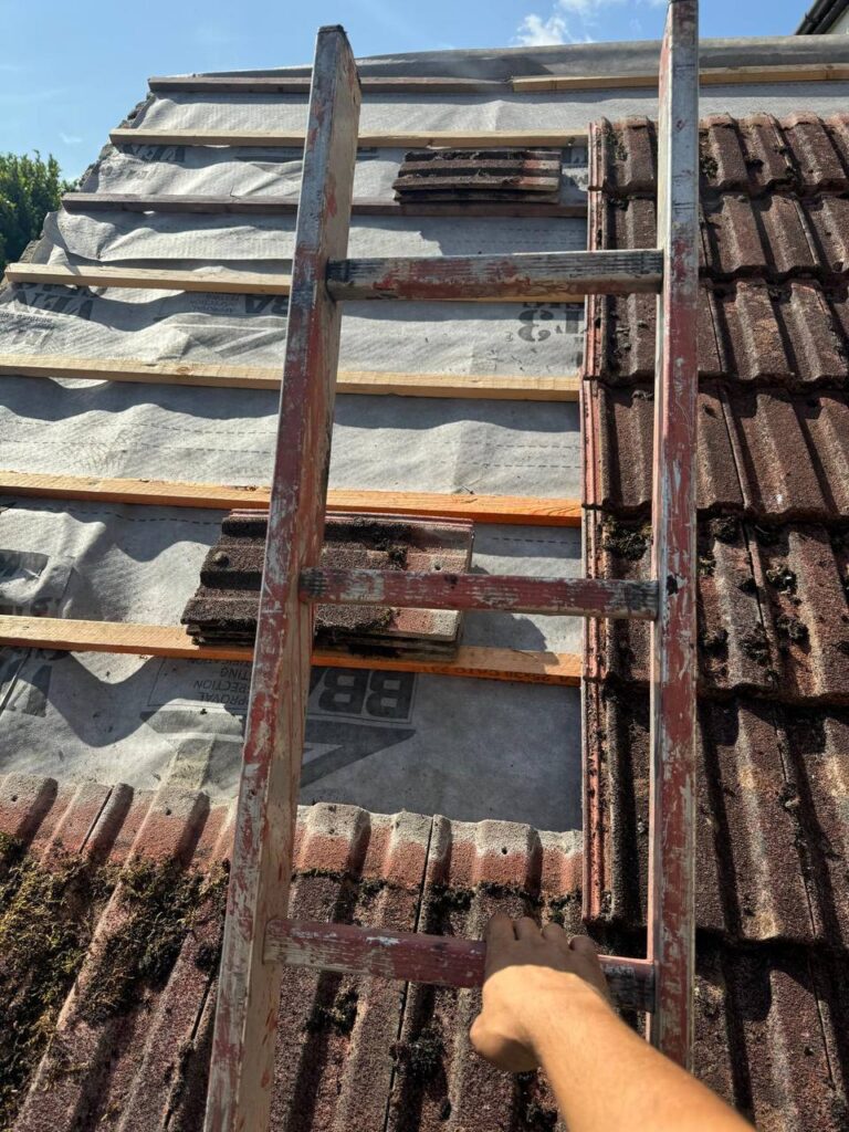 This is a photo of a roof in Attleborough that needs repair.